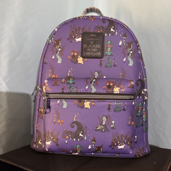 Loungefly Handbags - Loungefly Purple The Nightmare Before Christmas Mini Backpack